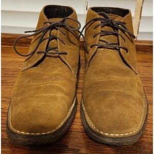 Johnston & Murphy Mens Tan Suede Chukka Desert Boots 10.5M 25-0640 Brown Lace Up